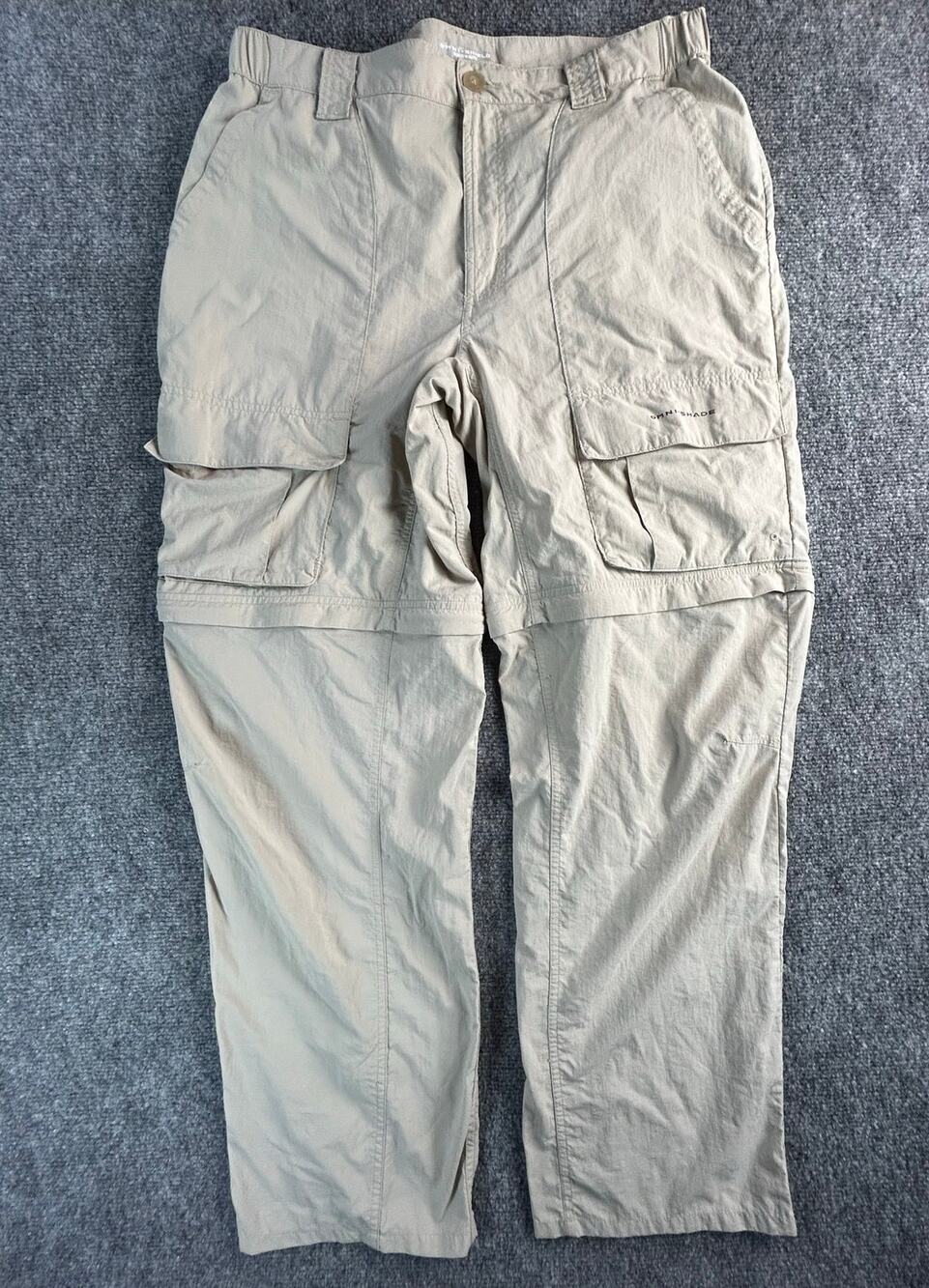 Columbia Convertible Hiking Pants Men's 34x30 Omni-Shade
